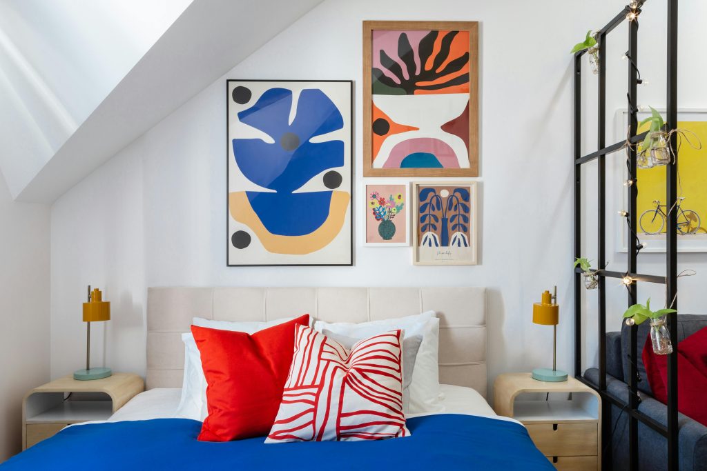décoration intérieur chambre bleue