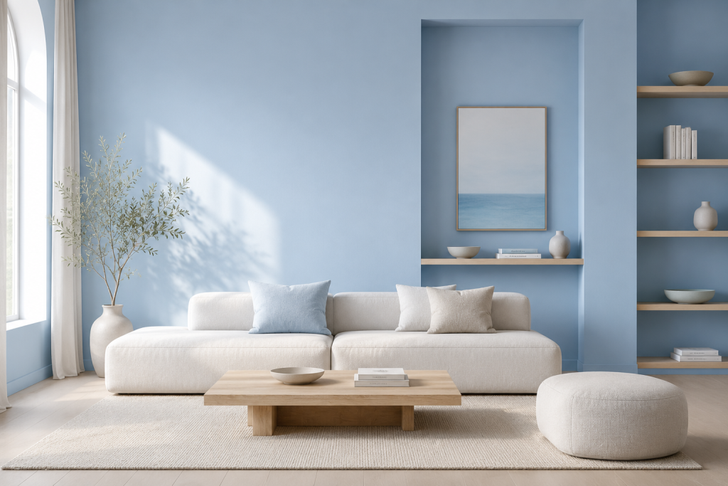 rénovation intérieur bleue