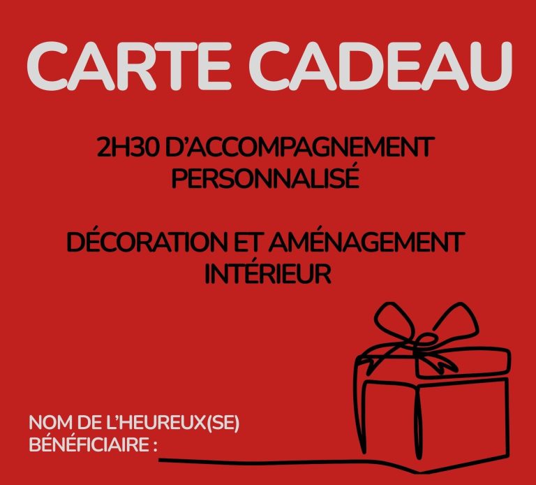 Carte cadeau originale architecte d'intérieur